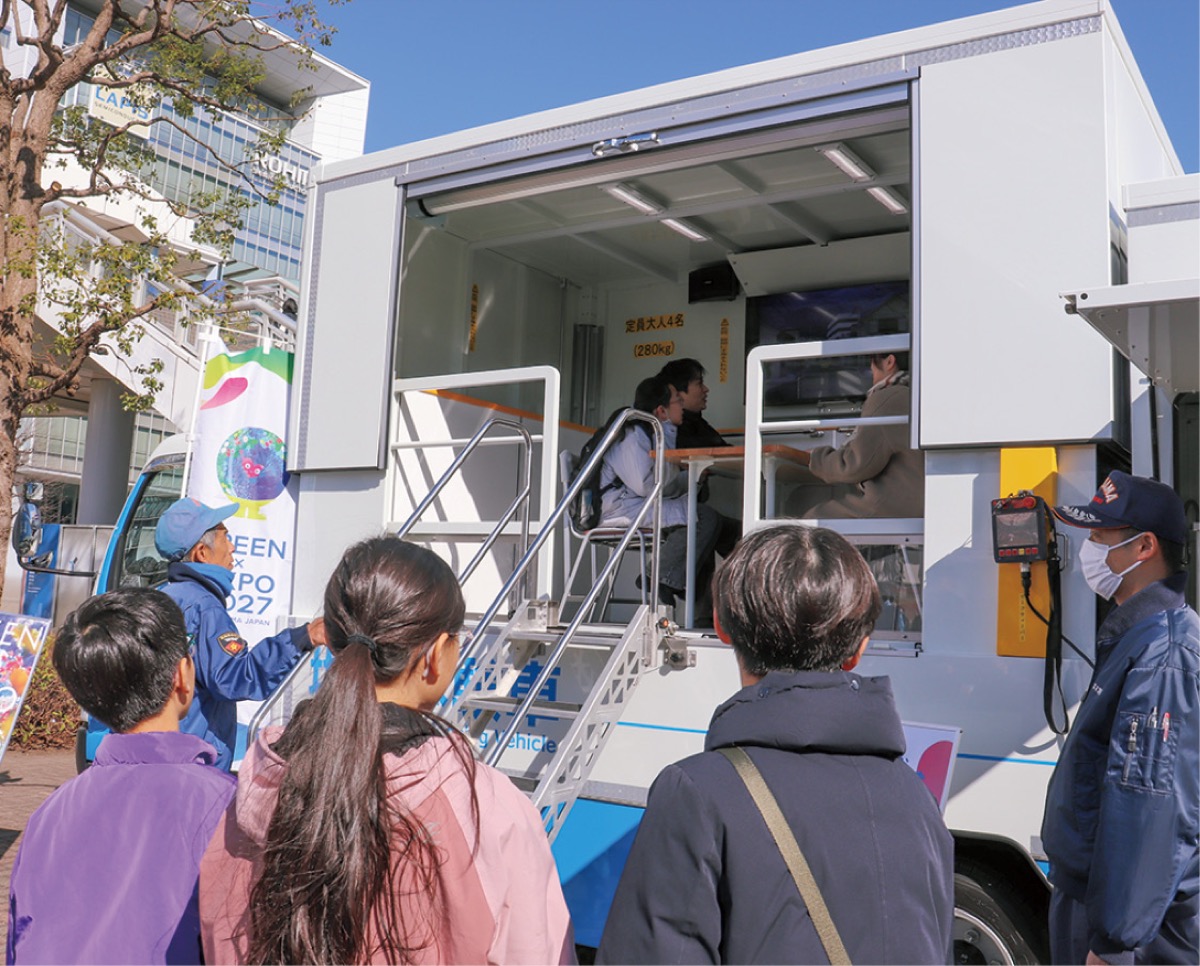 人気だった地震体験車