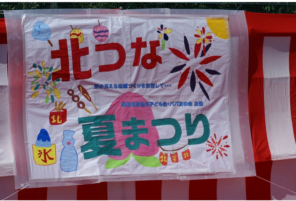 祭りを知らせる看板