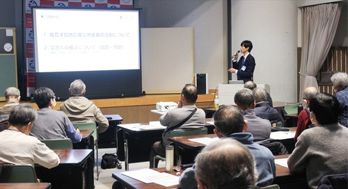 能登半島地震の教訓を語る区職員の鮫嶋さん