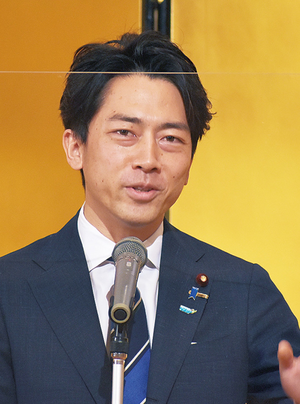 あいさつする小泉氏