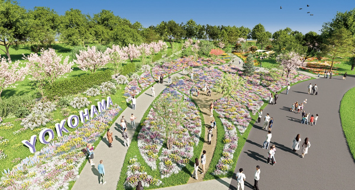 多彩な花で彩られるウェルカムガーデン(イメージ)