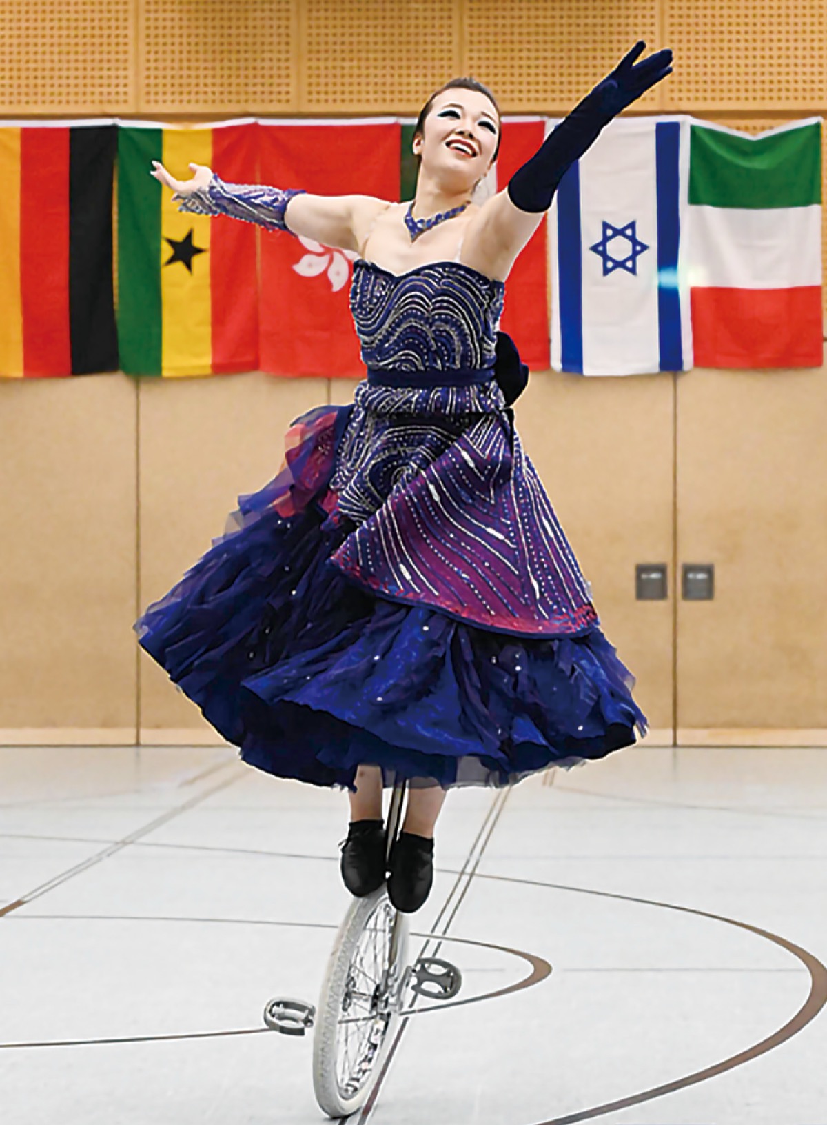 世界大会に出場し、ノーミスで演技を披露した山本さん（本人提供）