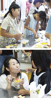 昨年７月、女川町で開催したケーキ教室の様子＝ポーズカフェ提供