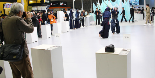 ソニーブースの体験コーナー