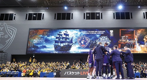 横長のビジョンが特長の横浜ＢＵＮＴＡＩ(C)Ｂ-ＣＯＲＳＡＩＲＳ