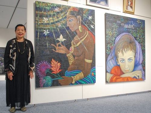 自身より大きな作品も創作してきた座間さん