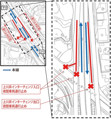 通行止めの区間※市資料を基に作成