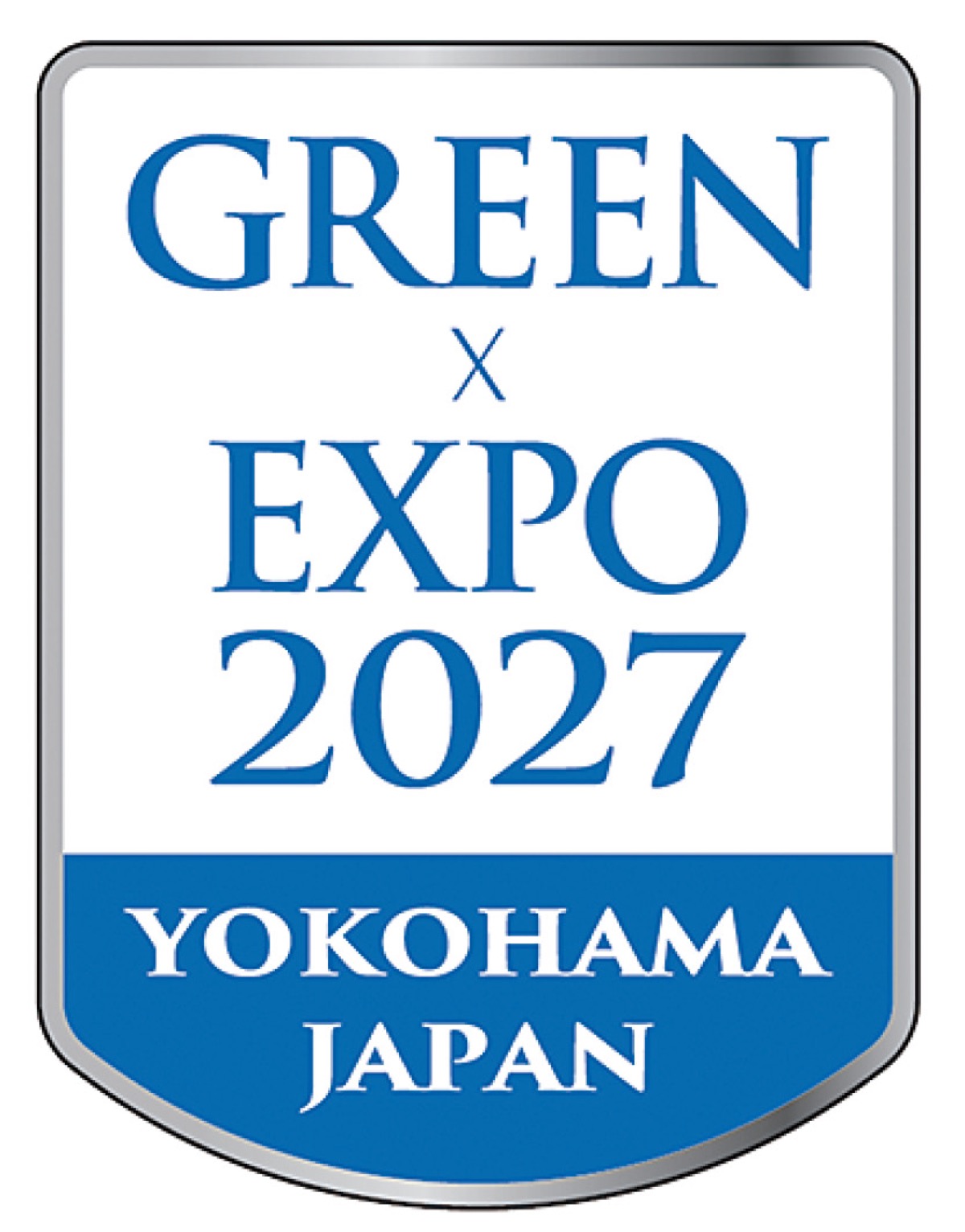 地球をイメージし、青を基調にデザインされている「略称ロゴ」