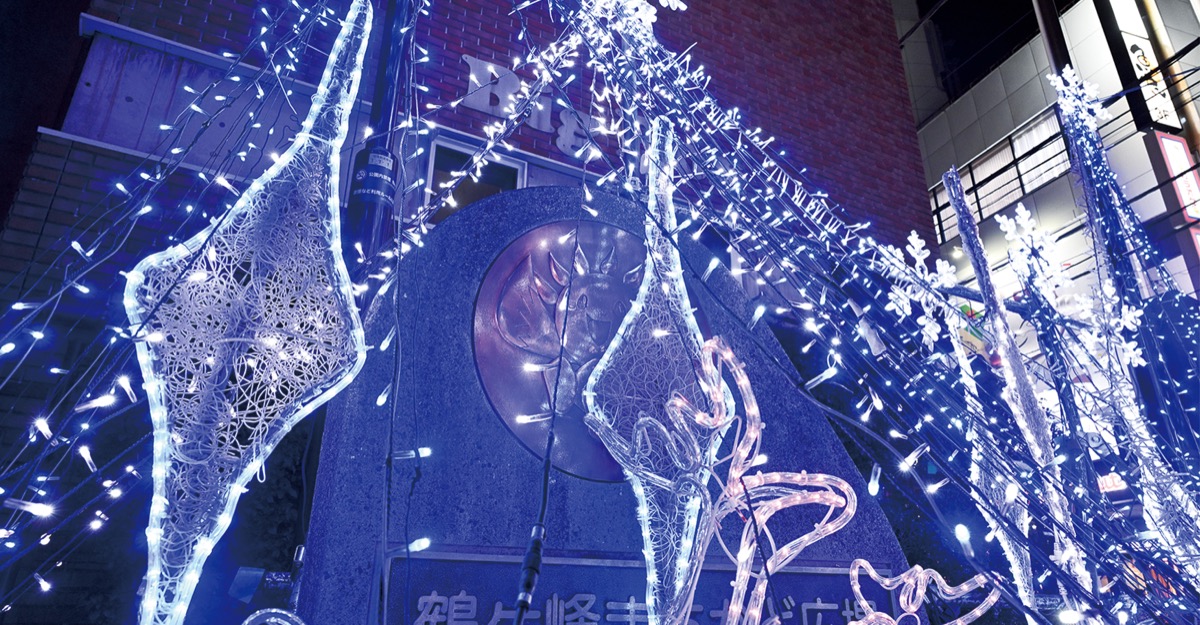 毎年恒例のイルミネーションが街を照らす