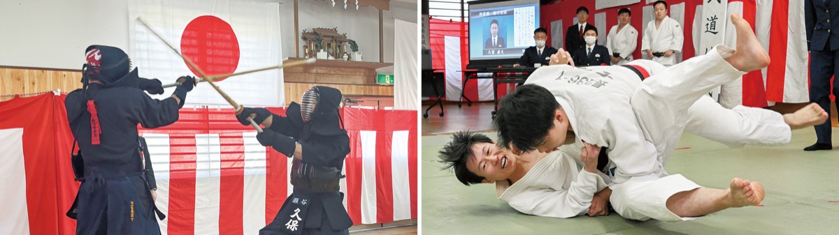 気合の演武で安全守る