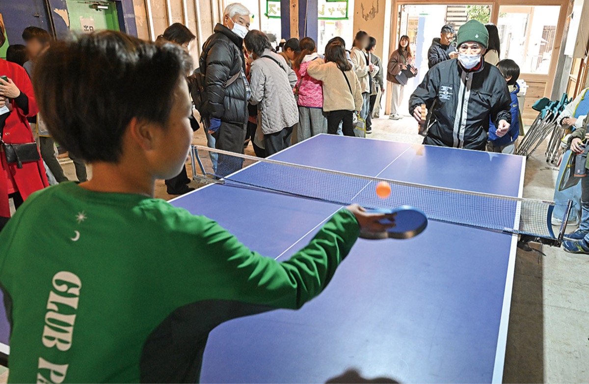 卓球で真剣勝負