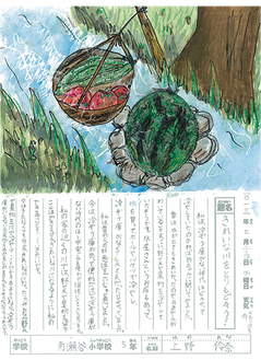 上野さんの作品「きれいな川をとりもどそう！」