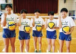 大会に向けて意気込みを語る（左から）中村選手、政春選手、長井キャプテン、大橋選手、芳賀選手