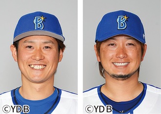 平田氏（左）と三嶋投手