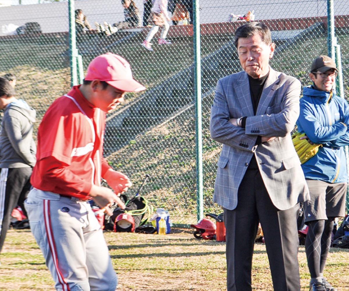 渡辺前監督の野球教室