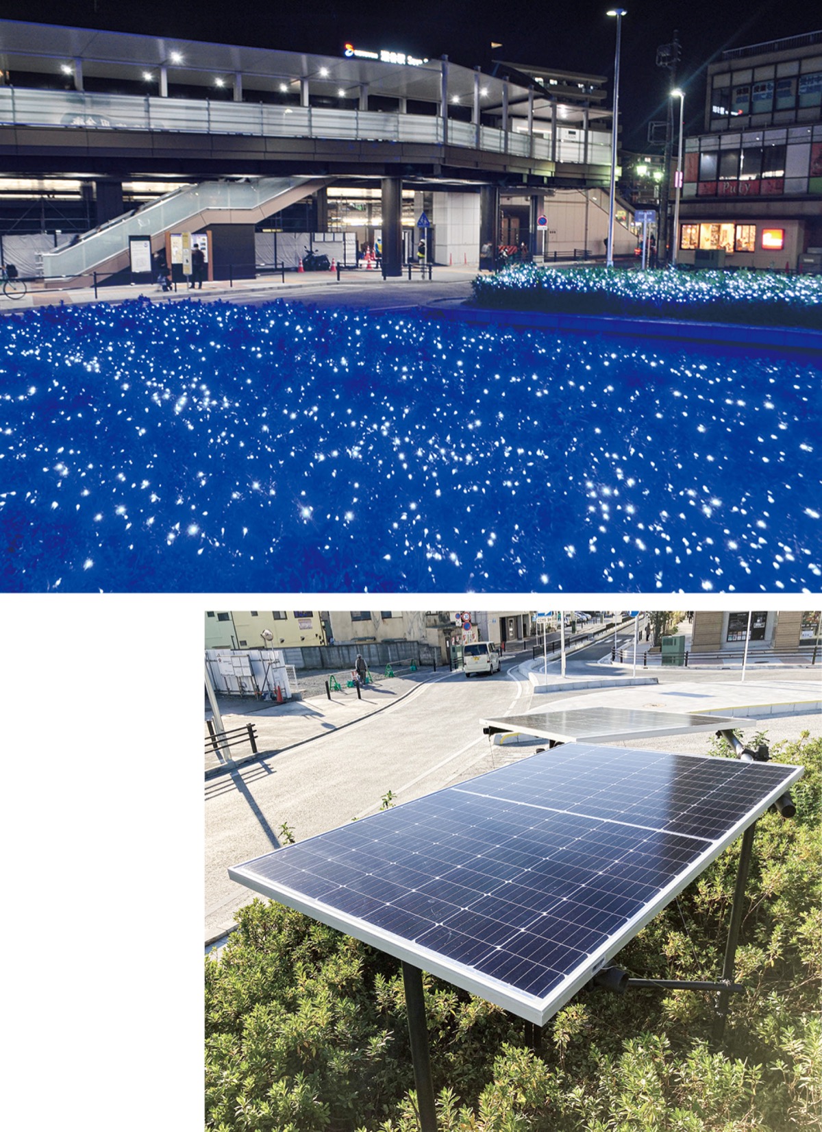 瀬谷駅南口で初のイルミネーション 瀬谷区 環境に優しい太陽光で点灯