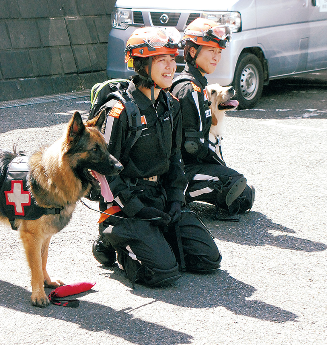 救助犬の特性学ぶ 泉署で総合防災訓練 泉区 タウンニュース