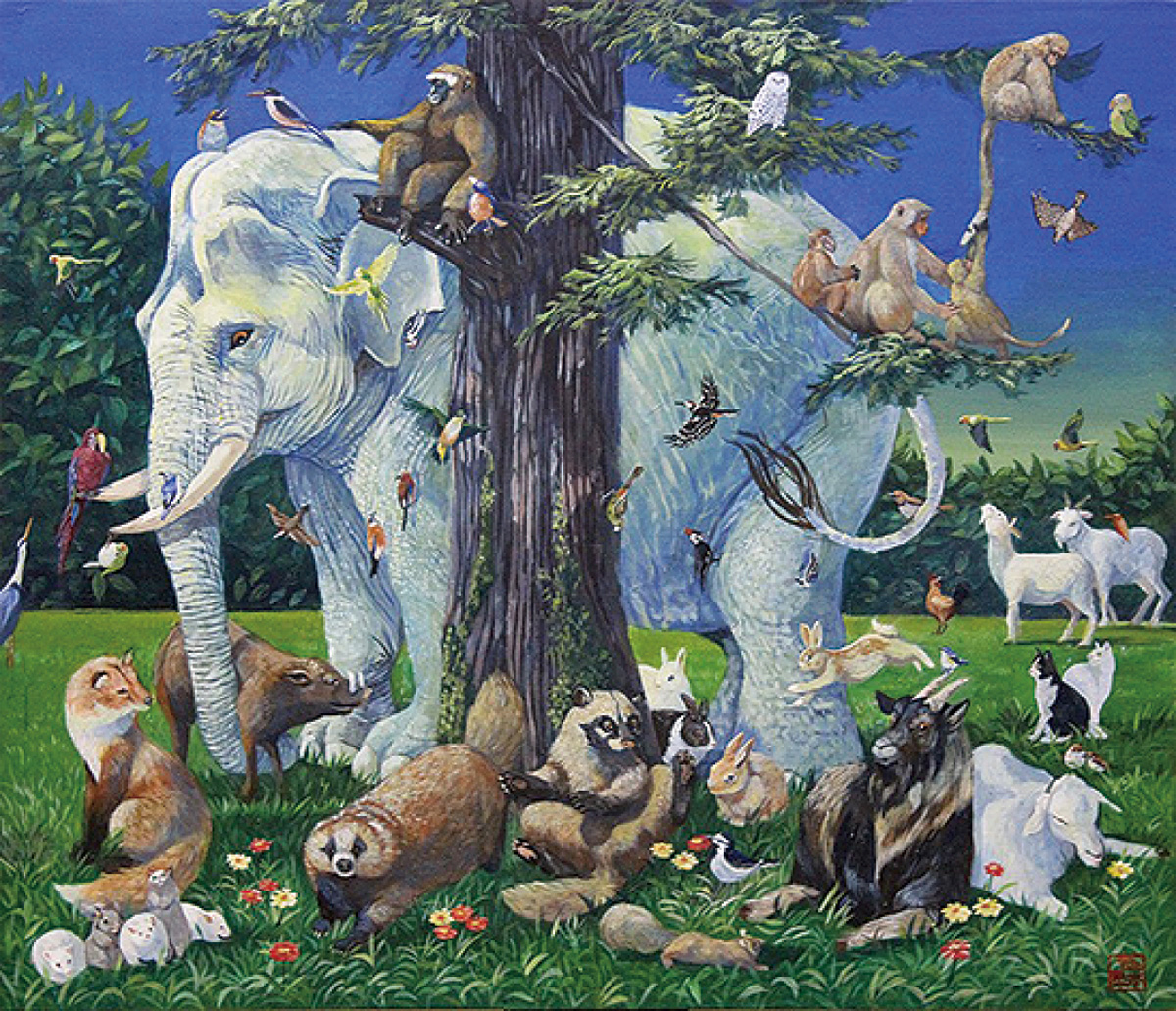 泉区 物語性ある動物絵画 松本さんが4回目の個展 | 泉区 | タウンニュース