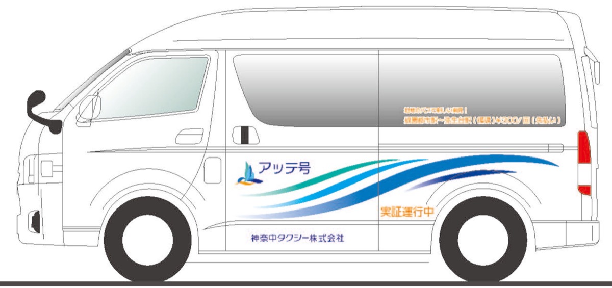 地元小学生の応募作品をもとにしたアッテ号のデザイン