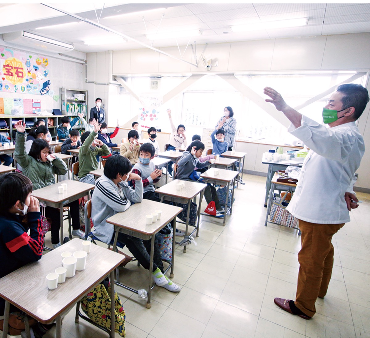 地元食材で料理人が食育