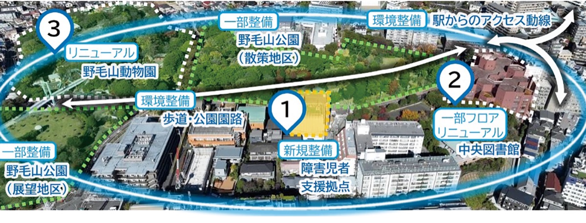 動物園、図書館を改修