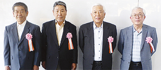 （写真左から）小寺会長、坂間会長、岡田会長、永田会長