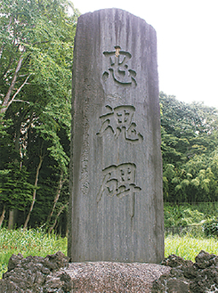 公園内に佇む忠魂碑