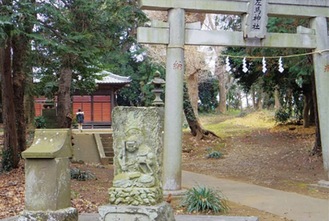 「サバ」の一つ左馬神社(泉区下飯田町)