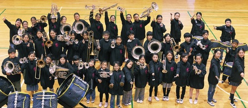 全国大会に向けて練習に励む横浜中田ジュニアマーチングバンド