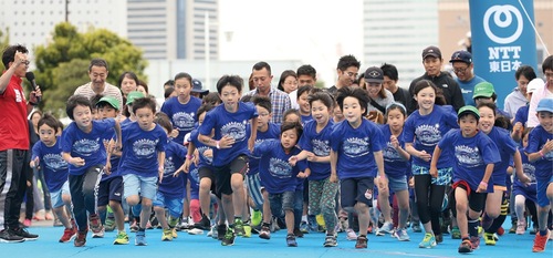 世界大会のコースの一部を走る© Shinji KAWATA Japan Triathlon Media