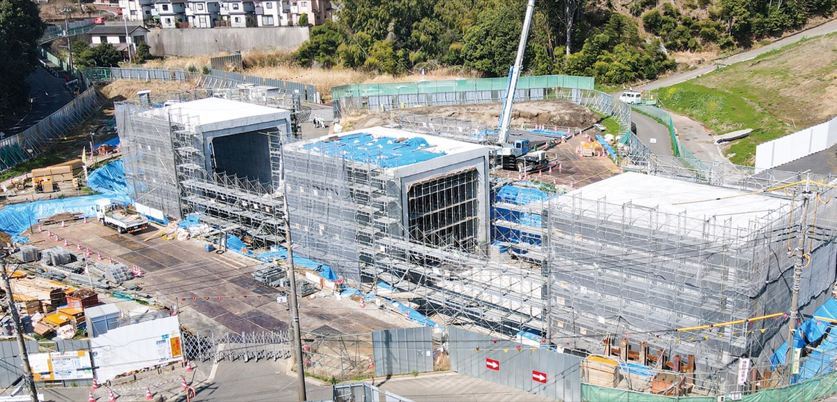 ▶小雀町のトンネル工事の現場