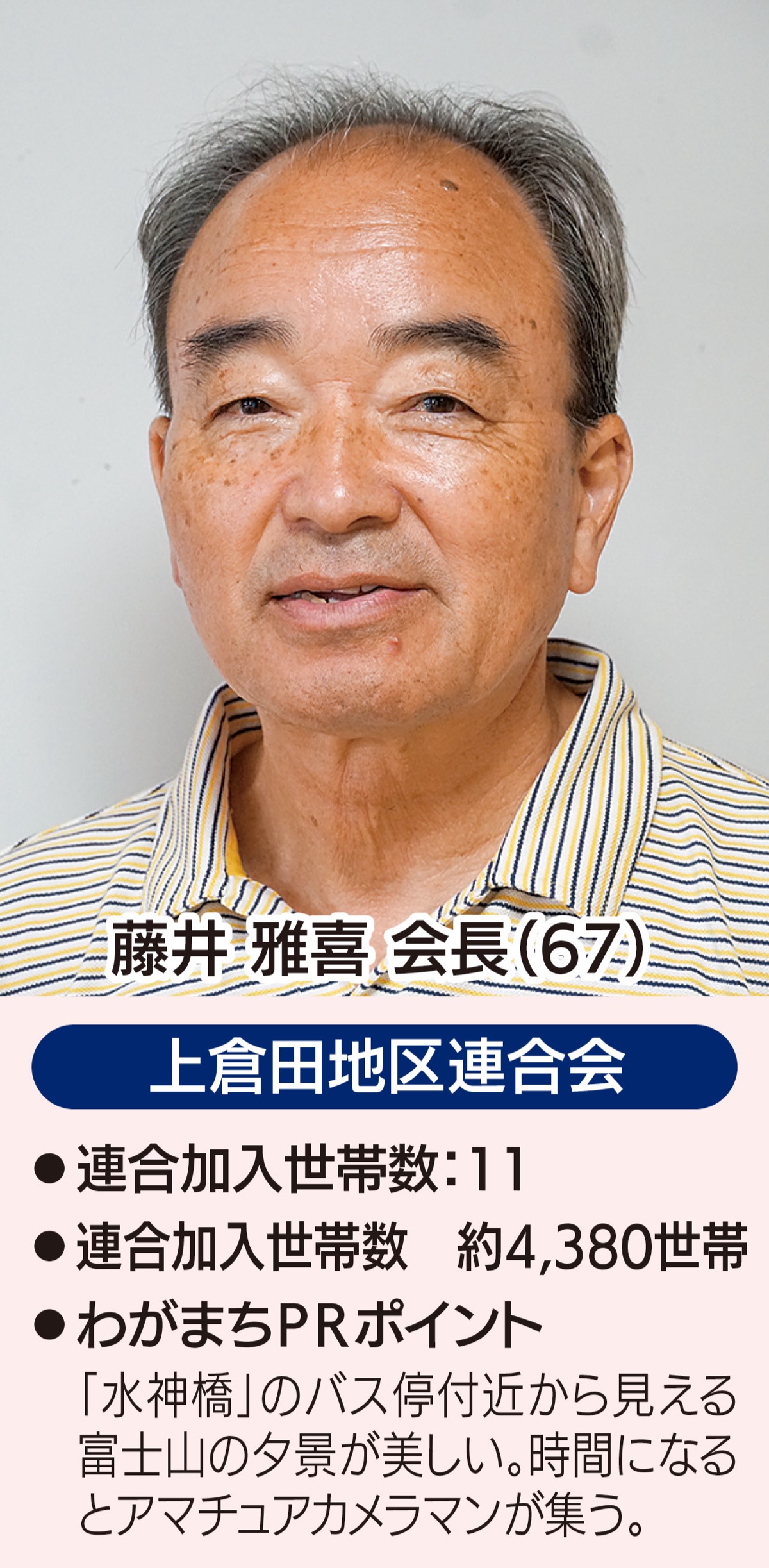 会長に聞く！わがまち自慢