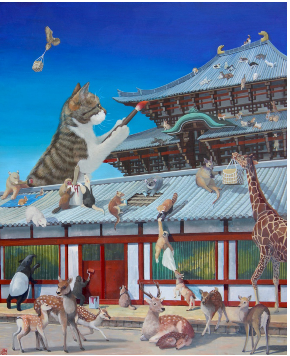 遊びまわる生き物を表現