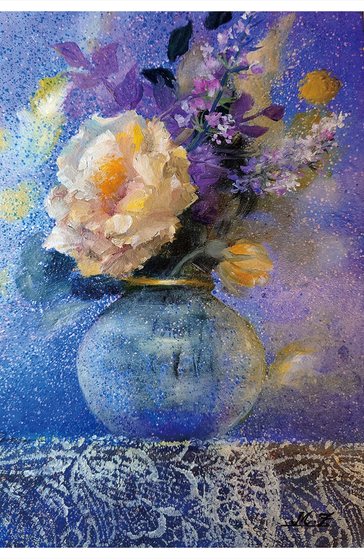 弥生台で油彩画の個展