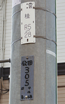 ＮＴＴの札（上の白い札）の表示を手がかりに目標の電柱を探し、東京電力の札（下の札）に書かれた数字を記入する。電柱ごとに得点が決められており、見つけた電柱の合計得点を競って楽しむ