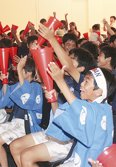 五輪サッカー地元からエール 