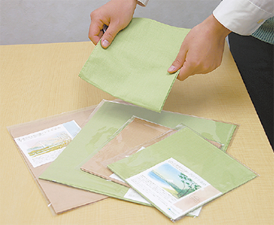 廃棄枝葉で染め上げ