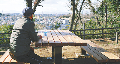 富士山望む休憩スポット