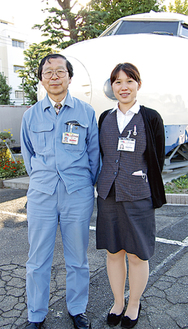 環境管理の石渡さんと太田さん（左から）