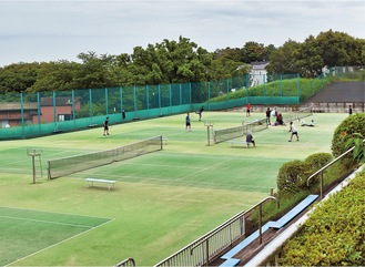 岡村公園のテニスコート