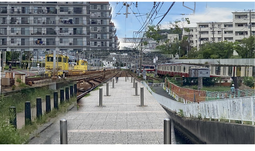 「一点透視図法のまち」＝区役所提供