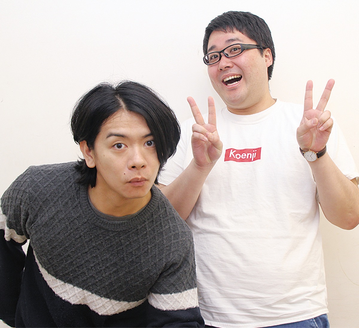 ボケ担当の野田さん（左）とツッコミの村上さん（2017年撮影）