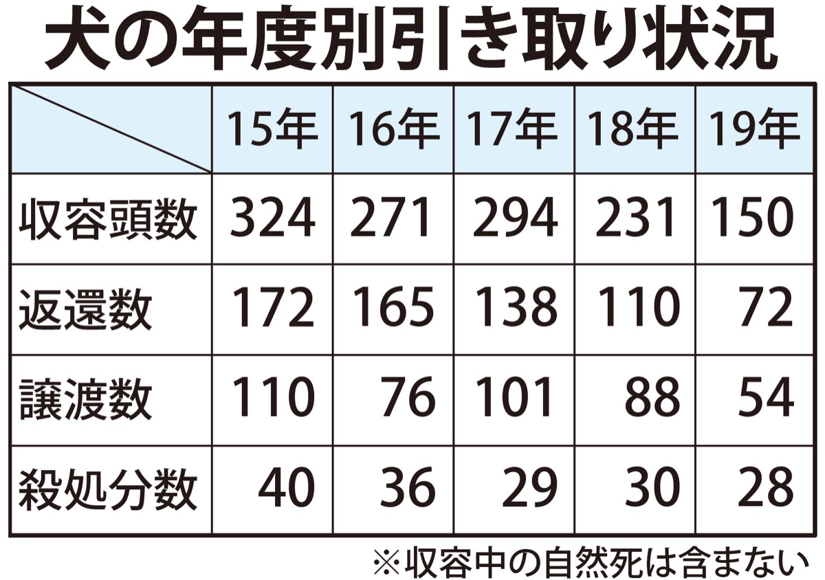 動物愛護センター 犬の殺処分過去最少に 引き取り 初の100頭台 金沢区 磯子区 タウンニュース