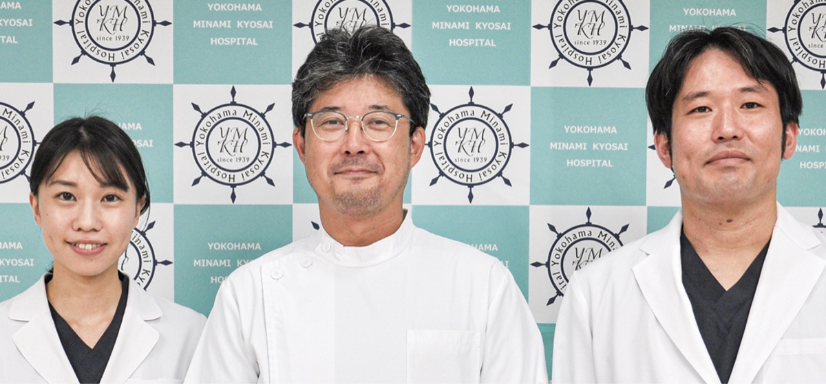 泌尿器科の池田医師、佐野部長、三留医長(左から)