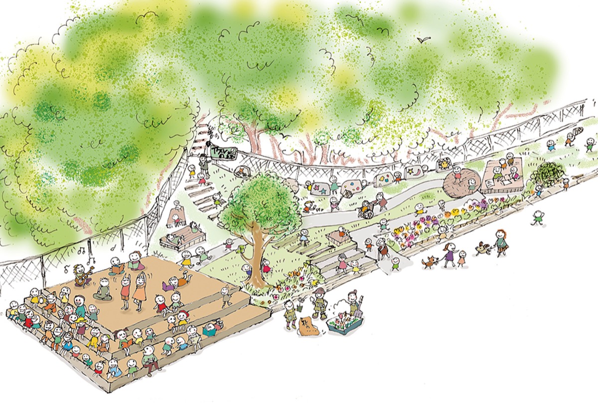 校内に地域が集う場を