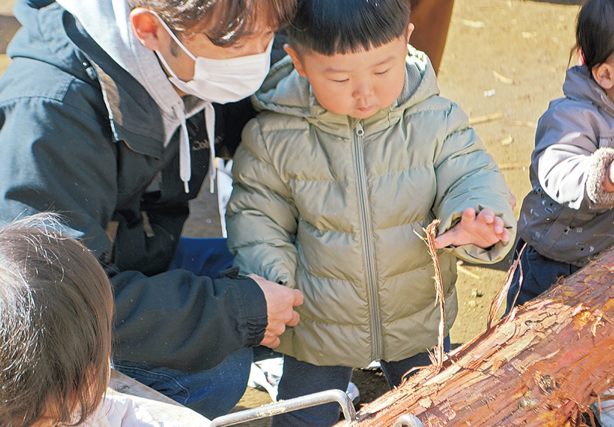 触れて嗅いで木を体験