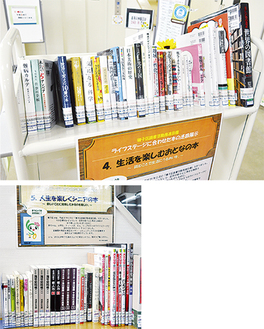 世代ごとに図書館の司書が推薦する本を各施設で展示