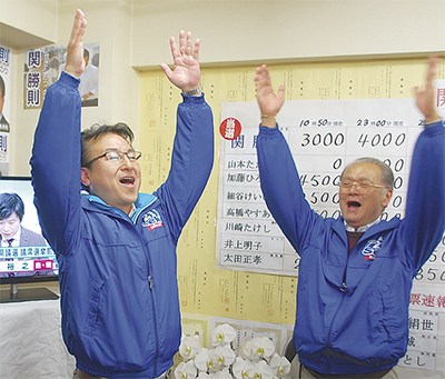 市、県ともに現職が当選