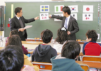 児童に税金の出前授業