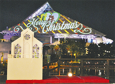 シーパラで光のショー